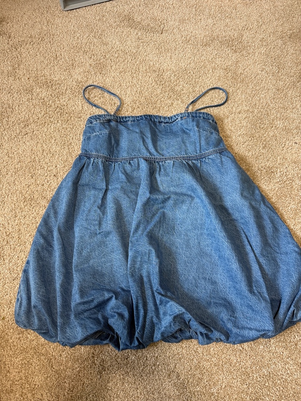 American Eagle Outfitters Denim Dress Effect Bubble  in Blue